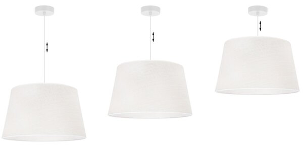 Závěsné svítidlo Juta, 1x bílé jutové stínítko, (fi 44cm), w