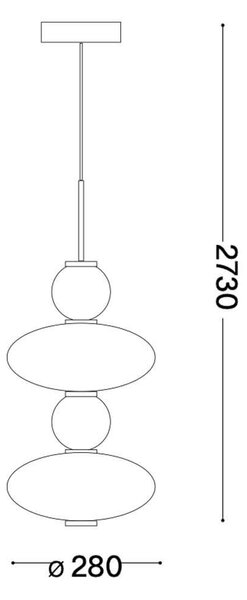 Ideal lux Lumiere LED závěsné skleněné svítidlo B