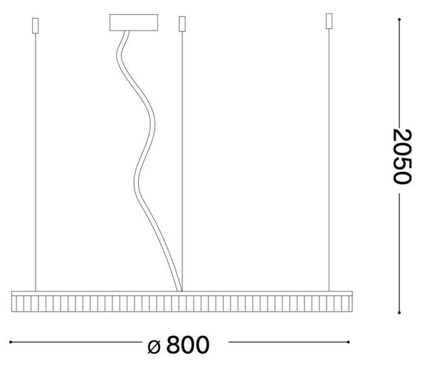 Ideal lux Crown LED kruhové závěsné svítidlo ⌀40cmBílá