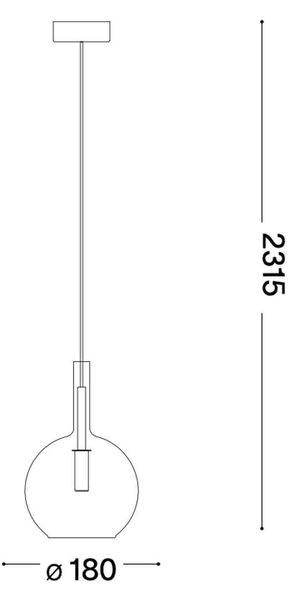 Ideal lux Empire G9 závěsné skleněné svítidlo Cono
