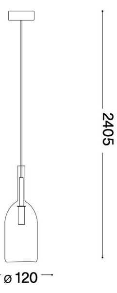 Ideal lux Empire G9 závěsné skleněné svítidlo Cono