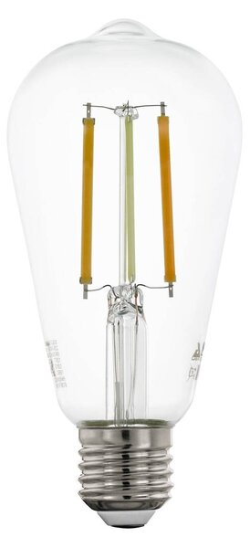 LED chytrá filamentová žárovka, E27, ST64, 6W, 2200-6500K, 806lm, teplá-studená bílá, čirá
