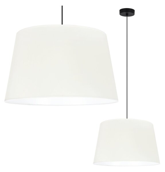 Závěsné svítidlo Gaja, 1x krémové textilní stínítko, (fi 44cm), b