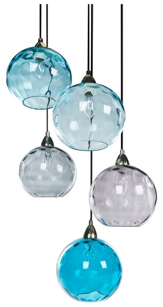 Závěsná lampa PABELLON Sklo Modrá