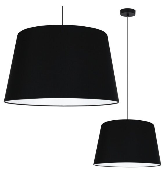 Závěsné svítidlo Gaja, 1x černé textilní stínítko, (fi 44cm), b