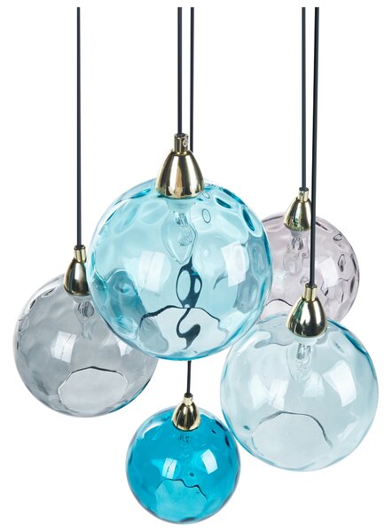 Závěsná lampa PABELLON Sklo Modrá