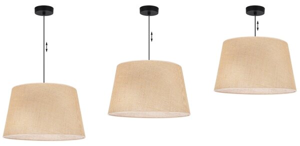 Závěsné svítidlo Juta, 1x jutové stínítko, (fi 44cm), b