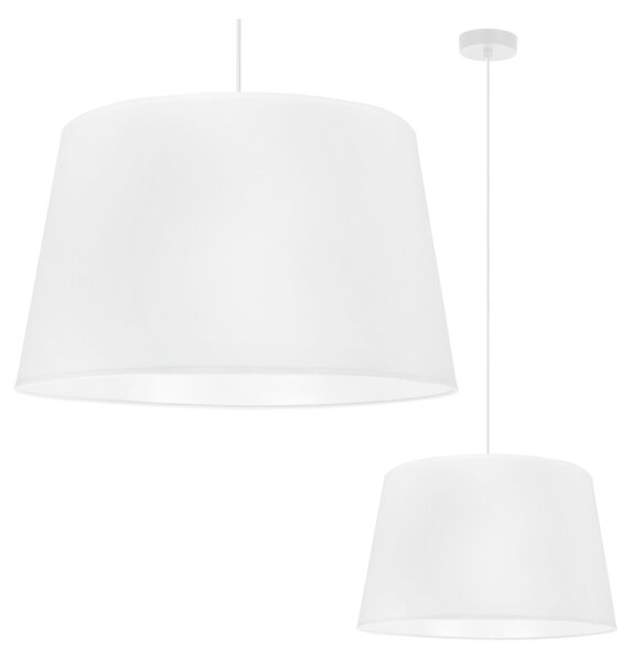 Závěsné svítidlo Gaja, 1x bílé textilní stínítko, (fi 44cm), w