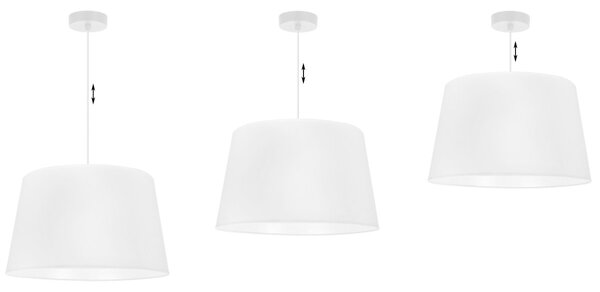 Závěsné svítidlo Gaja, 1x bílé textilní stínítko, (fi 44cm), w