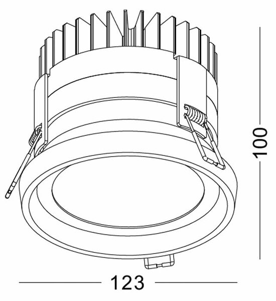 Otto Round LED zápustné venkovní svítidlo IP65 Ra>90 ⌀120mm - 12W