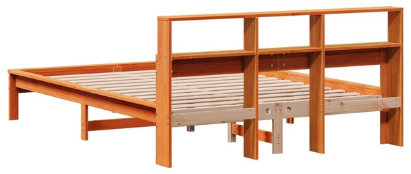 Postel bez matrace voskově hnědá 135 x 190 cm masivní borovice 3309745