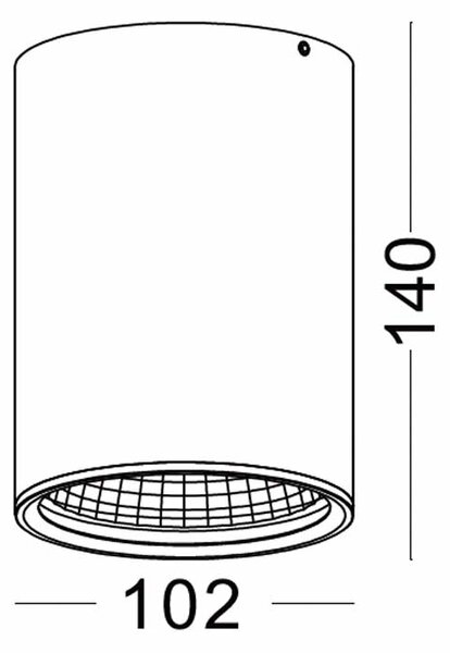 Adam LED přisazené svítidlo IP65 Ra>90 ⌀100mm