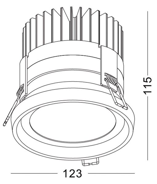 Otto Round LED zápustné venkovní svítidlo IP65 Ra>90 ⌀120mm - 12W