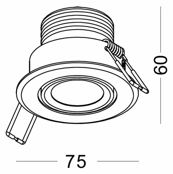 Mini Spotlight LED zápustné venkovní svítidlo IP65 náklopné ⌀75mm - 6W