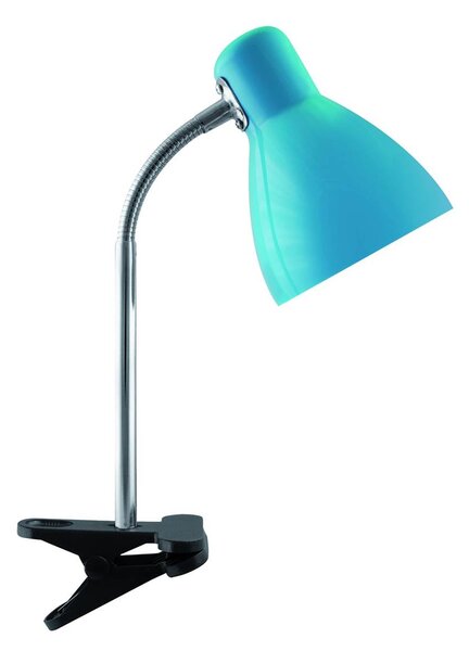 Stolní flexibilní lampa s klipem KATI, 1xE27, 15W, modrá