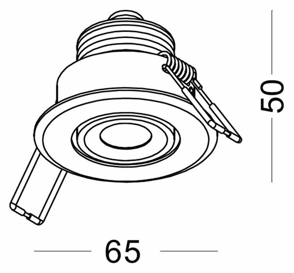 Mini Spotlight LED zápustné venkovní svítidlo IP65 náklopné ⌀75mm - 6W