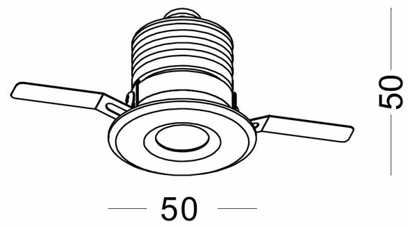 Mini Spotlight LED zápustné venkovní svítidlo IP65 Bílá⌀60mm - 6W