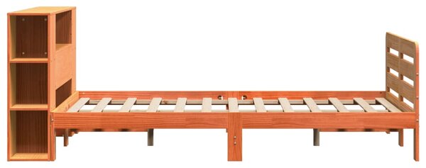 Postel bez matrace voskově hnědá 135 x 190 cm masivní borovice 3309898