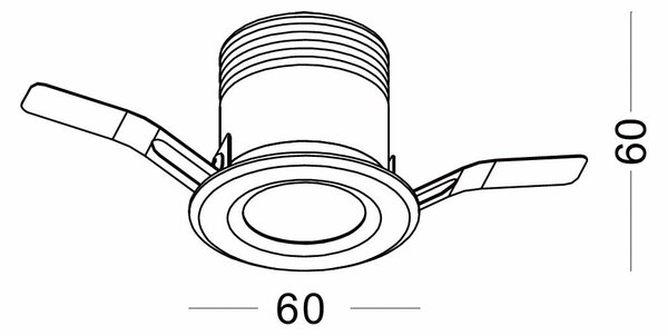 Mini Spotlight LED zápustné venkovní svítidlo IP65 Bílá⌀60mm - 6W