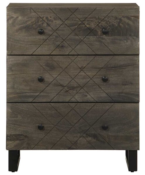 Příborníky 2 ks černé 60 x 33 x 75 cm masivní mangovník 3309998