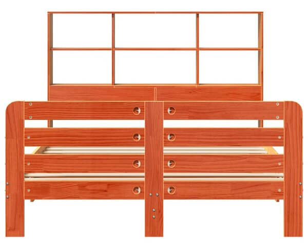 Postel bez matrace voskově hnědá 150 x 200 cm masivní borovice 3309928