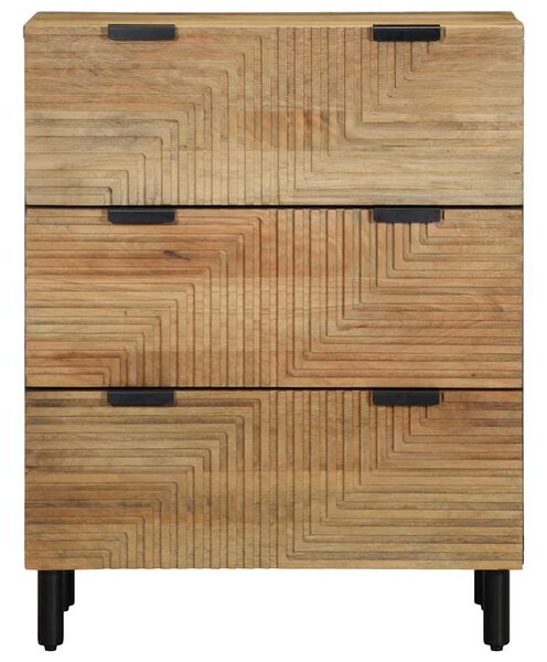 Příborníky 2 ks hnědé 60x33x75 cm Masivní dřevo Mango 3310004