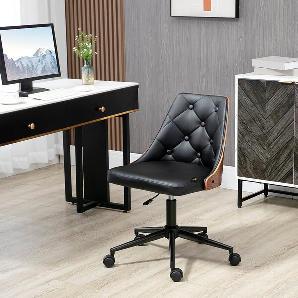 Vinsetto Otočná kancelářská židle - ergonomická židle potažená PU kůží s výškově nastavitelnou funkci houpání pro obývací pokoj, ložnici a kancelář 53
