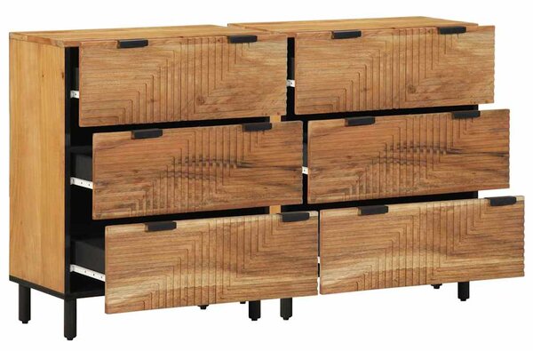 Sestava komody 2 ks 120 x 33 x 75 cm Masivní akátové dřevo 3310010