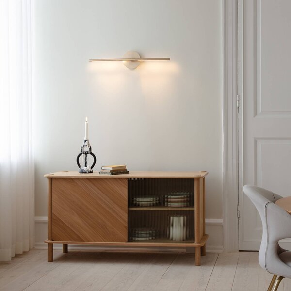 UMAGE Nástěnné svítidlo LED Omni, mosaz, délka 74 cm, stmívatelný, Mosaz / zlato, Obývací pokoj / jídelna, kov, Design