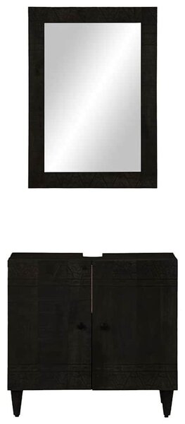 2dílná koupelnová sestava masivní mangovníkové dřevo 3310018