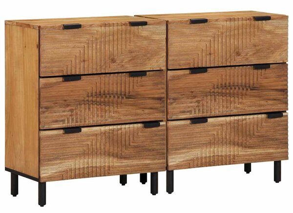 Sestava komody 2 ks 120 x 33 x 75 cm Masivní akátové dřevo 3310010