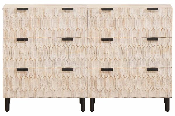 Servírovací skříň 2 ks 60 x 33 x 75 cm Masivní mangové dřevo 3310028
