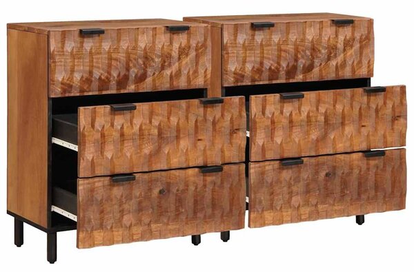 Servírovací skříň 2 ks 60 x 33 x 75 cm Masivní mangové dřevo 3310034