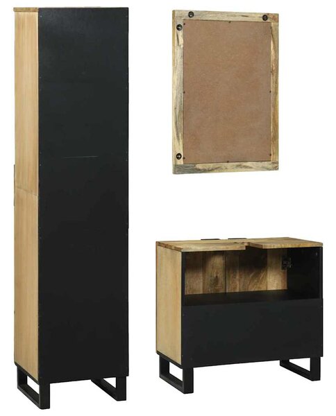 Sada koupelnového nábytku 3 ks Hnědá 38 x 33 x 160 cm 3310043