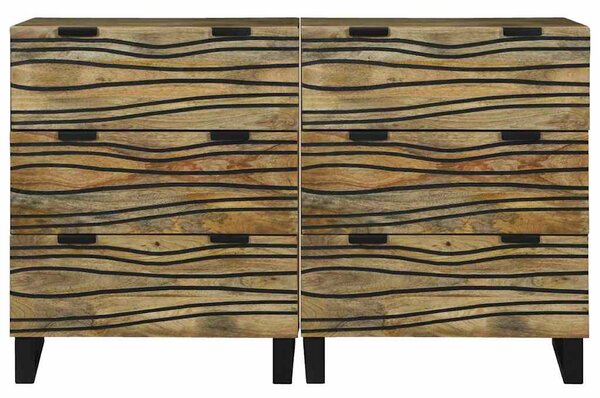 Sestava komody 2 ks Přírodní 120 x 33 x 75 cm 3310040