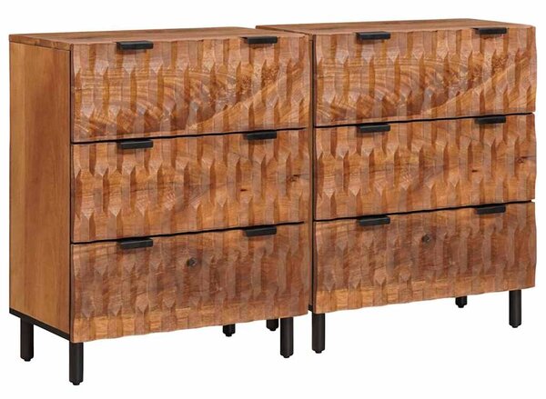 Servírovací skříň 2 ks 60 x 33 x 75 cm Masivní mangové dřevo 3310034