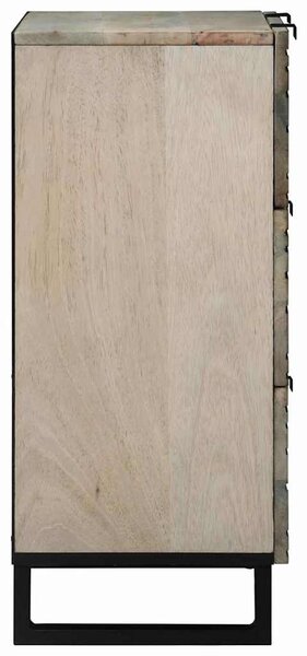 Sestava komody 2 ks Bílá 120 x 33 x 75 cm Masivní mangové dřevo 3310046