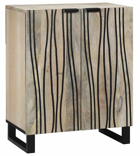 Sestava komody 3 ks Bílá 180 x 33 x 75 cm Masivní mangové dřevo 3310047