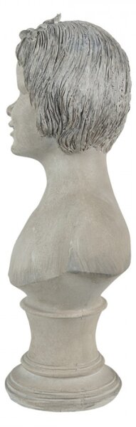 Béžová dekorační bysta ženy – 14x9x27 cm