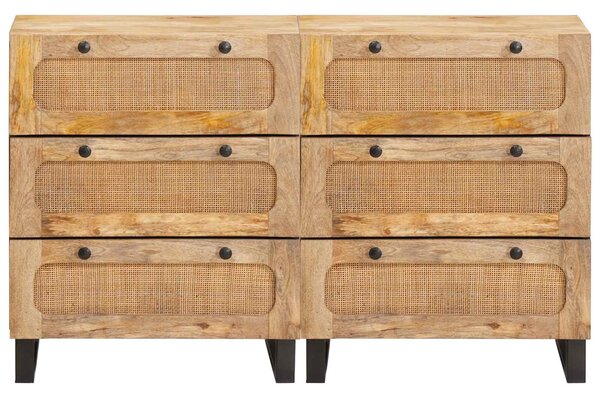 Servírovací skříň 2 ks 60 x 33 x 75 cm Masivní mangové dřevo 3310058