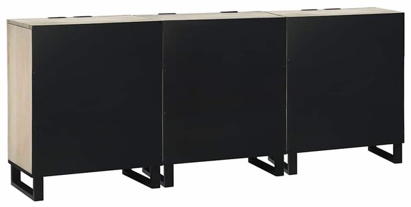 Sestava komody 3 ks Bílá 180 x 33 x 75 cm Masivní mangové dřevo 3310047