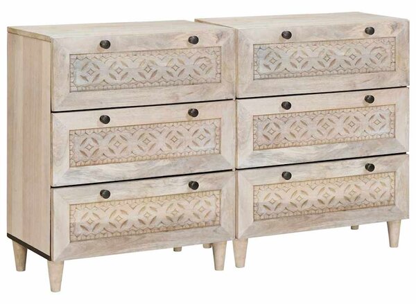 Servírovací skříň 2 ks 120 x 33,5 x 75 cm Bílá 3310070