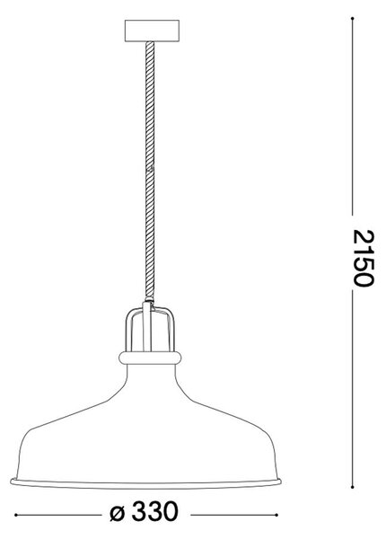 Ideal lux Eris E27 závěsné svítidlo ⌀360mmBílá