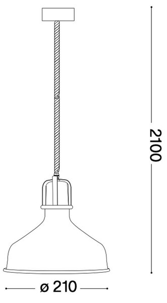 Ideal lux Eris E27 závěsné svítidlo ⌀360mmBílá