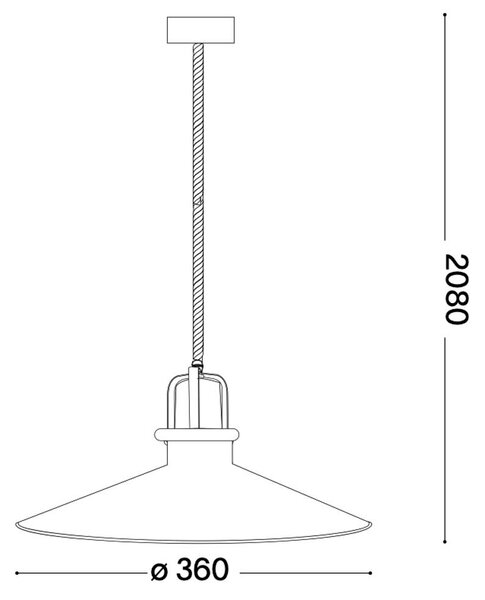 Ideal lux Eris E27 závěsné svítidlo ⌀360mmBílá