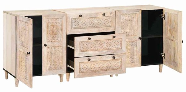 Servírovací skříň 3 ks 180 x 33,5 x 75 cm Bílá 3310071