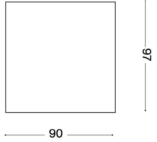 Ideal lux Techo GU10 přisazené svítidlo IP54 Šedá90mm