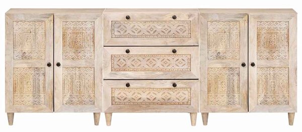 Servírovací skříň 3 ks 180 x 33,5 x 75 cm Bílá 3310071