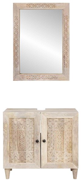 Sada koupelnového nábytku 2 ks Bílá 62 x 33 x 58 cm 3310072