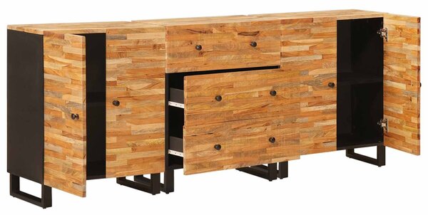 Servírovací skříň 3 ks 60 x 33 x 75 cm Masivní mangové dřevo 3310101